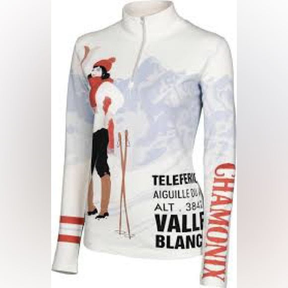 Neve Silk Vintage Pattern Base Layer Ski Long Sleeve Top Women’s Small - Picture 1 of 15